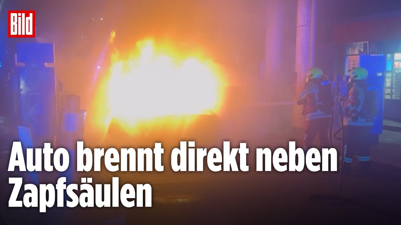BRAND AN TANKSTELLE IN BAYERN: Technischer Defekt löst Großeinsatz aus