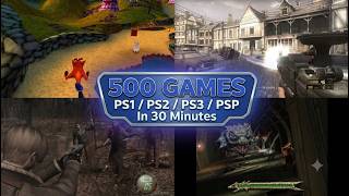 PlayStation Madness! 500 Random PS1/PS2/PS3/PSP Games in 30 Minutes [REDONE]