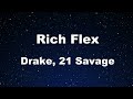 Karaoke♬ Rich Flex - Drake, 21 Savage 【No Guide Melody】 Instrumental