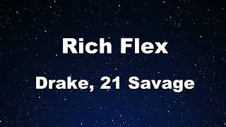 Karaoke♬ Rich Flex - Drake, 21 Savage 【No Guide Melody】 Instrumental