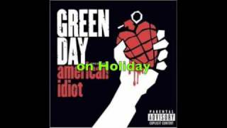 Green day - holiday with lyrics