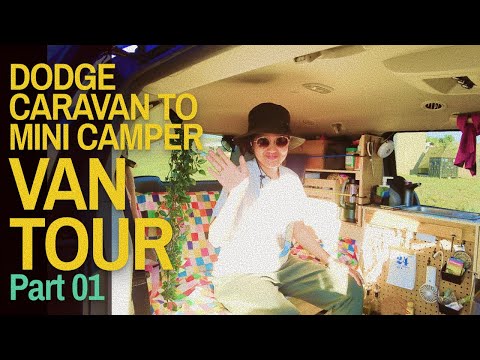 4K VAN TOUR | Van life on Budget | Simple Dodge Grand Caravan Minivan To Camper Conversion |  Part 1