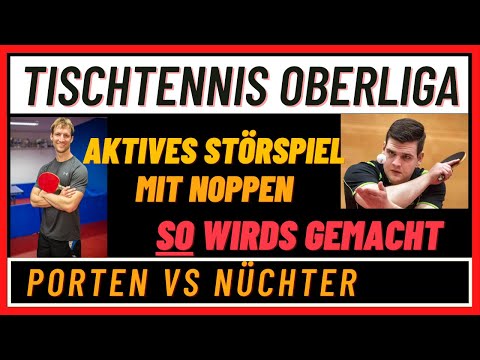 Tischtennis 🏓 Oberliga / aktives Störspiel mit Noppen 😖