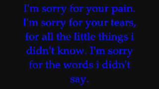 Tommy Reeve - I&#39;m sorry (Lyrics)