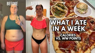 WHAT I ATE IN A WEEK | Comparing WeightWatchers WW POINTS to CALORIES, MACROS | Weight Loss Journey