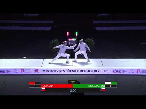 Finále MČR v šermu 2021 – Šavle senioři (DOLEŽAL Jan vs FUČÍK Jan)