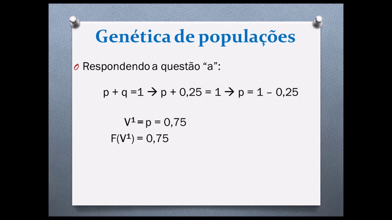 Genética de populações - exercícios resolvidos