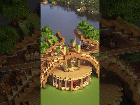 Minecraft Survival Circle House🏠 Get the 3D Build Guide on Heybuilds.com 🧷Link in Bio!  #minecraft