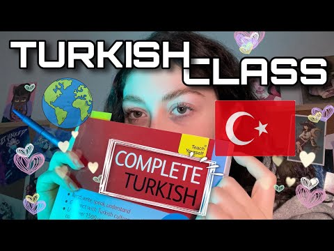 asmr welcome to turkish class! (teaching you turkish/teacher roleplay)