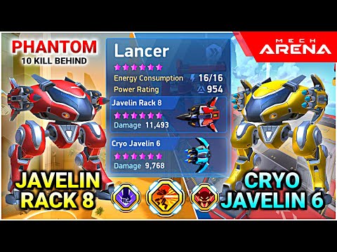 Javelin Rack 8 - Cryo Javelin 6 with Lancer - Phantom Godlike - Mech Arena