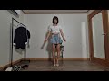 White Crop Top With Denim Mini Skirt Jina Crossdresser