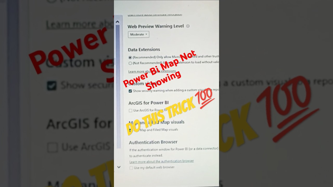 PowerBi Map Not Showing do This Trick 💯 work