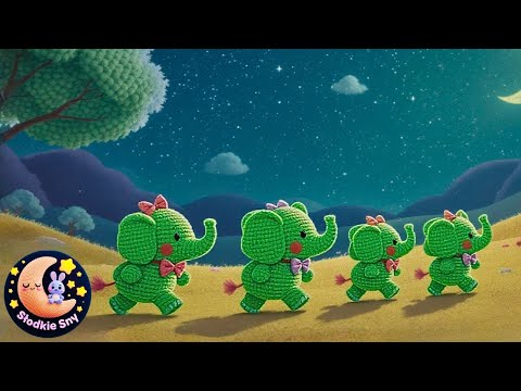 Cztery Słonie 🐘 Uśpij Niemowlaka w 10 minut 🌙Słodkie Sny Kołysanki