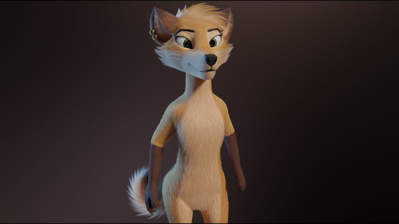 Catalina Anthro Fox 3D Model