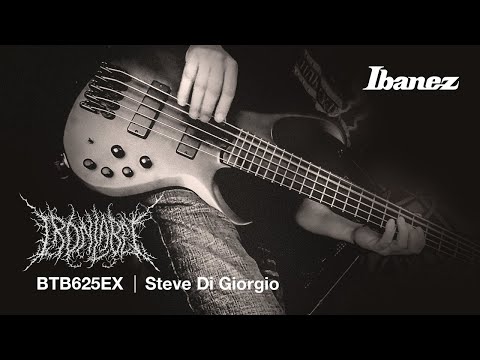 Ibanez BTB625EX-BKF Iron Label 2023  - Black Flat image 8