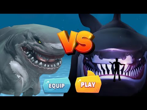 SHARKOSAURUS RAMPAGE GAMEPLAY VS HUNGRY SHARK WORLD GAMEPLAY 2024