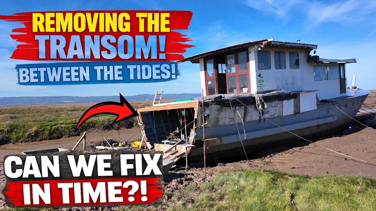 Transom Rebuild - The Race Against The Tide!