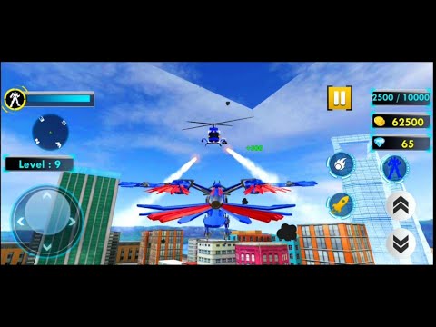 Police Eagle Robot Car Game - Tank Robot Game * Android Gameplay
