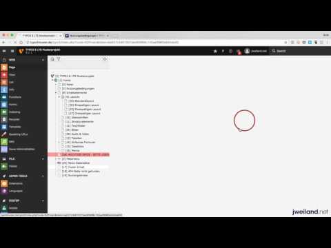 TYPO3 8 LTS Musterprojekt 05  Inhalte des Footers pflegen