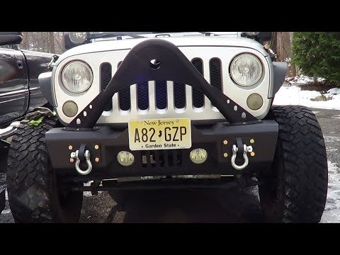 Jeep Wrangler JK stinger winch front bumper install from LED Kingdom-US 07-17 how to