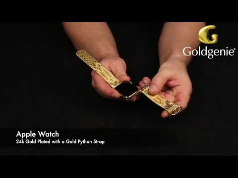Gold Apple Watch 7 | 24k Gold | Yellow coloured Gold Python Strap | Goldgenie | Video