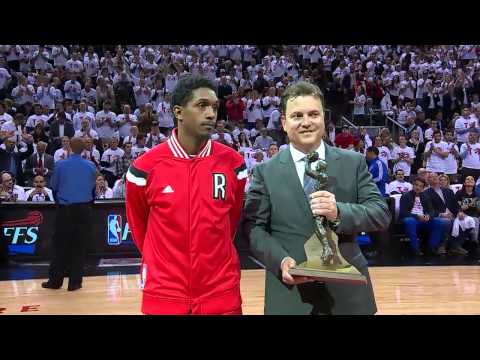 Lou Williams Receives Sixth Man Award - April 21, 2015