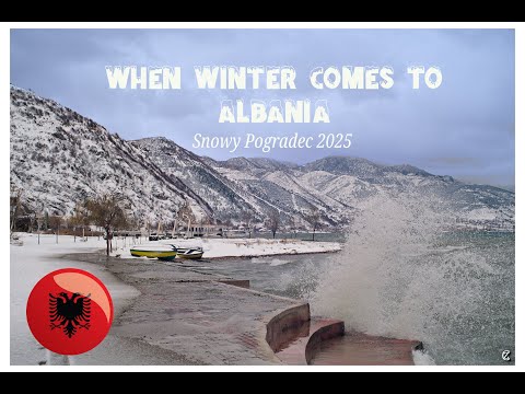 When Snowy Winter Comes to Pogradec, Albania  Winter Goes Hard 2025 4K