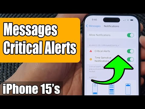 iPhone 15/15 Pro Max: How to Enable/Disable Messages Critical Alert Notifications