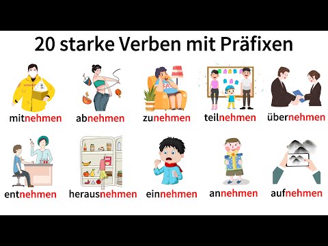 20 Strong Verbs with Prefixes | Learn German | Listen & Understand | A1-B1 | German for Beginners
