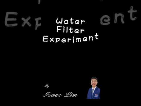 DIY water filter experiment