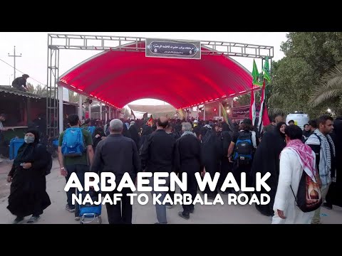 Arbaeen walk pov - Najaf to karbala road - The path of lovers of Imam Hussein
