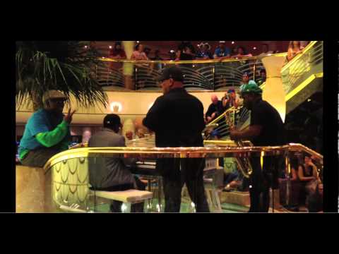 Nigel Hall, Ivan Neville, and Corey Glover singing 'That's The Way Of The World' on Jam Cruise 11