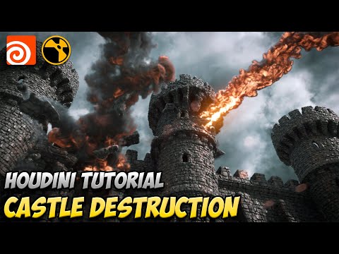 Castle Destruction in Houdini + Nuke | VFX Tutorial