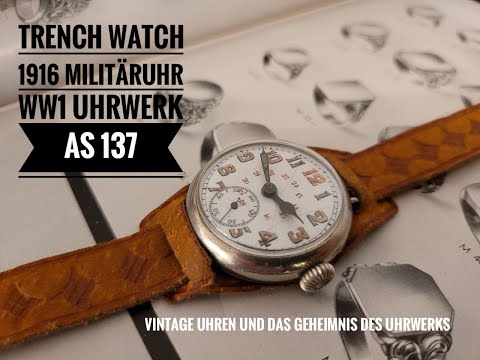Vintage Uhren: Trench Watch 1916 Militäruhr ww1 Uhrwerk as 137