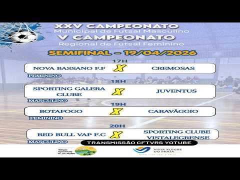 SEMIFINAIS DO CAMPEONATO MUNICIPAL E REGIONAL DA CIDADE DE VISTA ALEGRE DO PRATA  RS