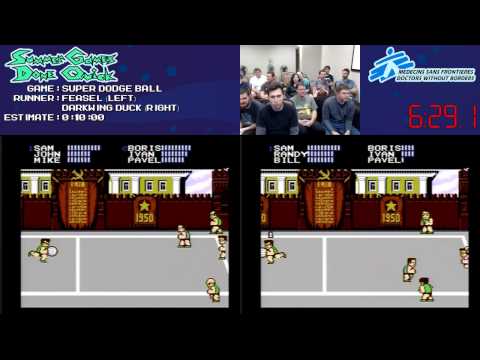 Super Dodge Ball :: SPEED RUN Race (08:05) [NES] *Live at #SGDQ 2013*