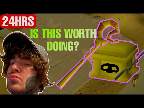 A QUESTION THAT NEEDS ANSWERING! - Spending 24HRS At Pyramid Plunder Looting Gold Chests! (OSRS)