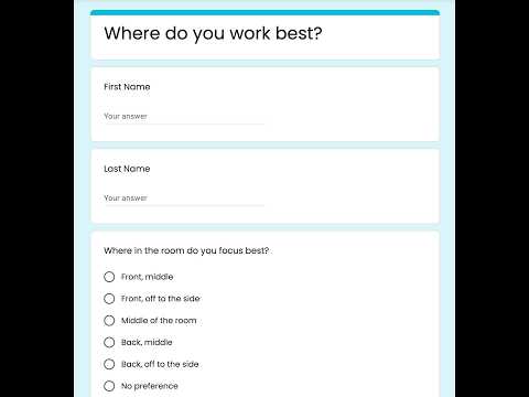 Where do you work best?