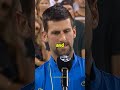 Heartfelt speech by Novak Djokovic❤️✨