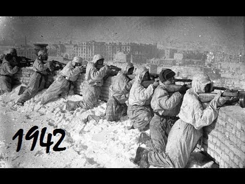 Кадры Сталинградской битвы 1942 - 1943 гг