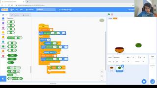 Game #2. Part 1. Create a simple and fun "catch the fruits" game in Scratch