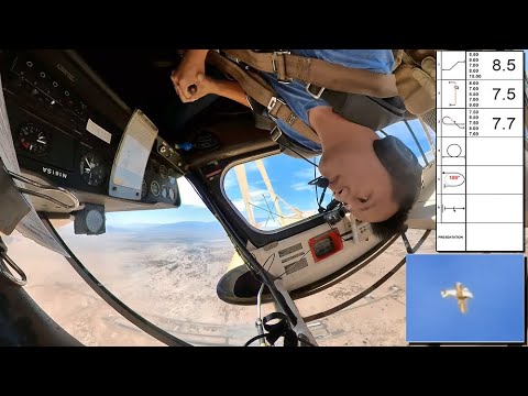 IAC Primary sequence 2021 - Super Decathlon - Borrego Valley aerobatic competition - Pilot Ly Tran