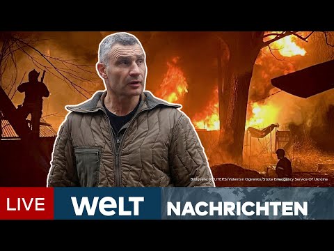 UKRAINE-KRIEG: Massive Angriffe mit Kamikaze-Drohnen auf Kiew kurz vor Verhandlungen | Livestream