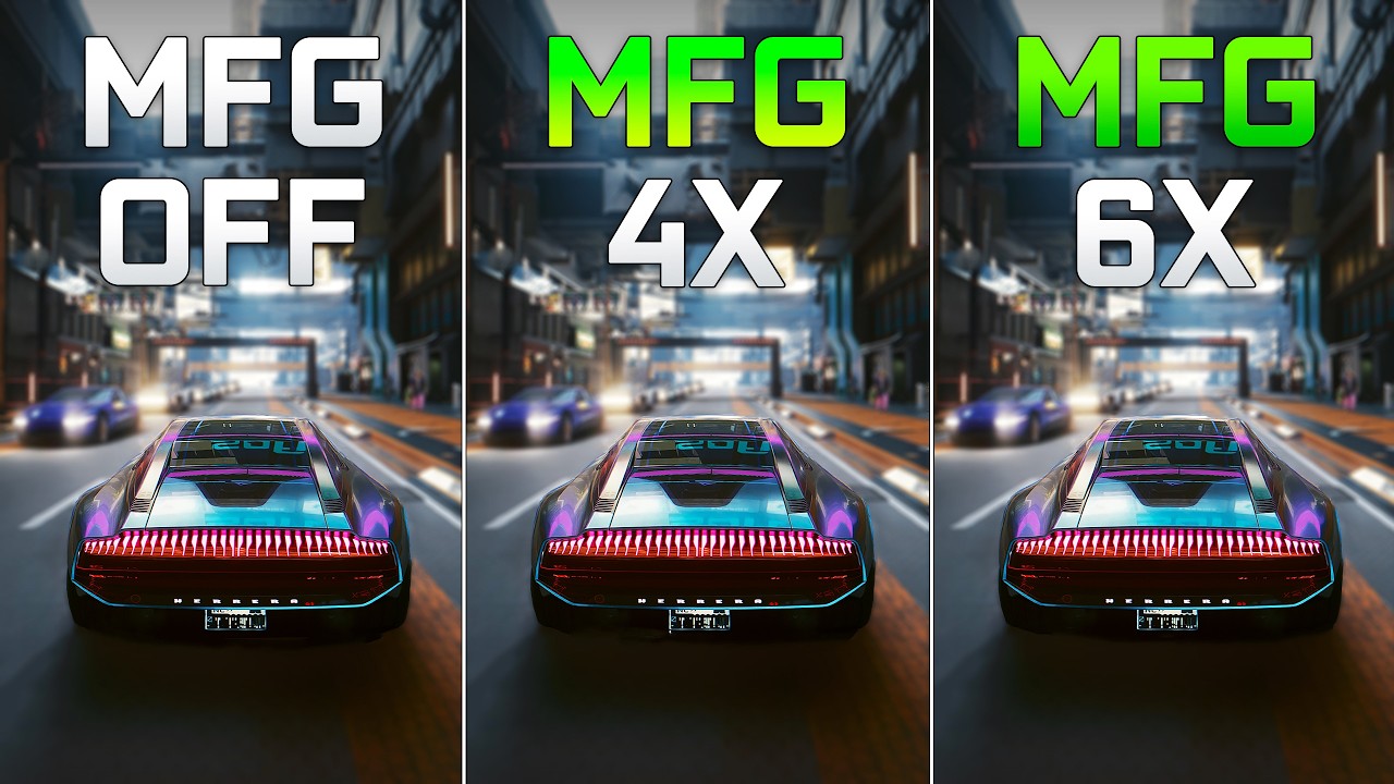 Multi Frame Generation 6X vs 4X vs OFF - Performance Test in 4 Games