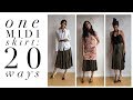 One Pleated Midi Skirt 20 Ways How To Wear A Pleated Midi Skirt Slow Fashion