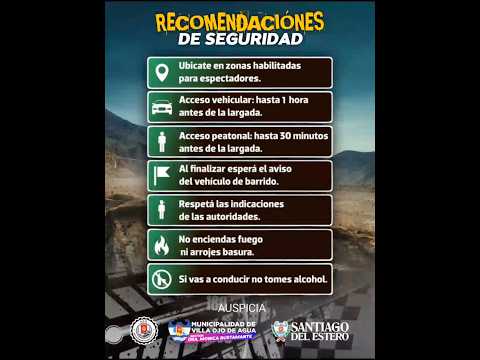 RALLY CIUDAD DE OJO DE AGUA | RECOMENDACIONES DE SEGURIDAD