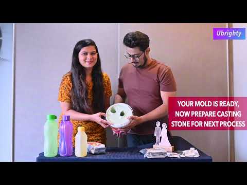 Ubrighty  3d couple hand casting kits molding and casting po...