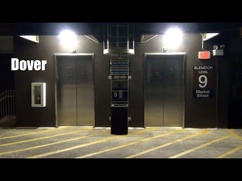 Glass Dover Traction Elevators at the Market Garage in San Antonio, TX