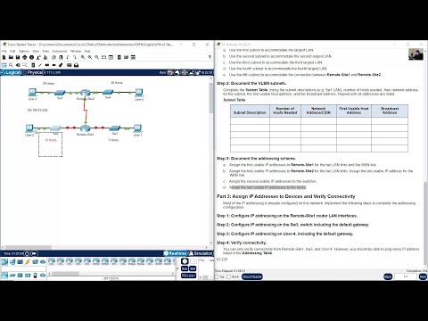 11.9.3 Packet Tracer - VLSM Design and Implementation Practice