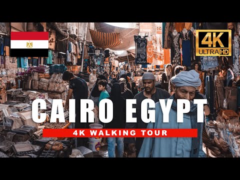 🇪🇬 Cairo Walking Tour - Al Mousky Street Market | Cairo Egypt City Walk